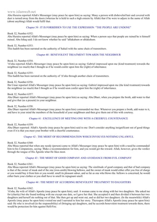 Islam - Saheeh Muslim Hadith