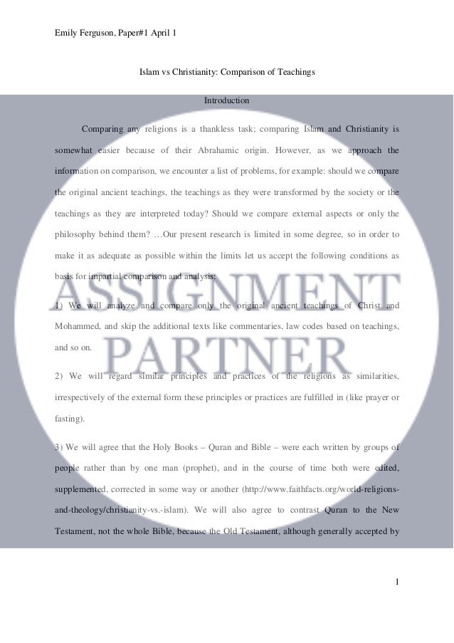 Christianity vs islam essay