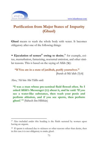 Purification In Islam Islam - what every muslim must know about purification | PDF