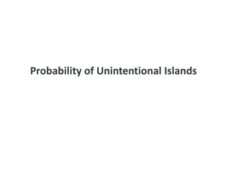 Probability of Unintentional Islands
 