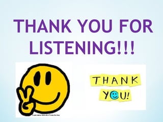 THANK YOU FOR
 LISTENING!!!
 