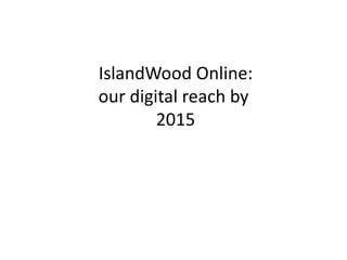  IslandWood Online: our digital reach by 2015 