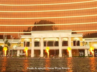 Fuente de agua del Macau Wynn Resorts. 