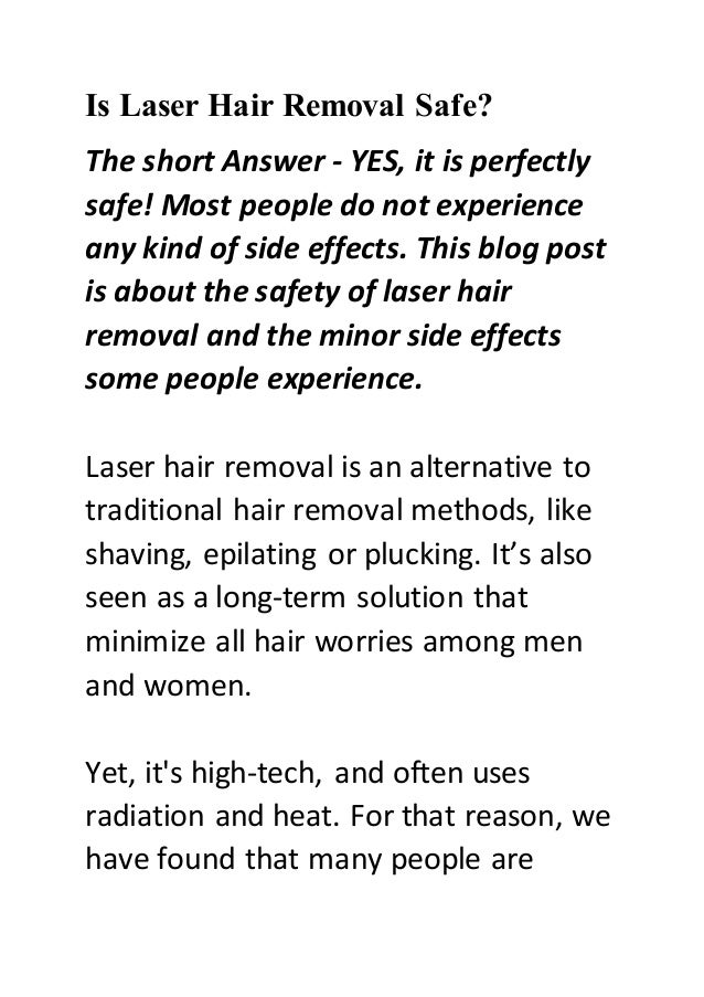 Is Laser Hair Removal Safe