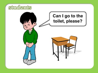 Can I go to the
toilet, please?
 