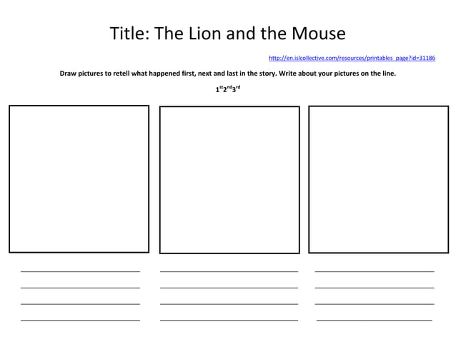Islcollective Worksheet The Lion And The Mouse