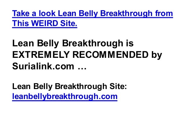 Lean Belly Breakthrough pdf