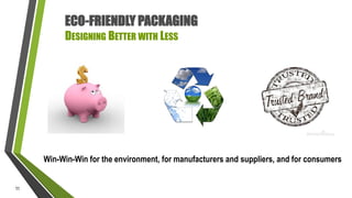 ECO-FRIENDLY PACKAGING
DESIGNING BETTER WITH LESS

Win-Win-Win for the environment, for manufacturers and suppliers, and f...