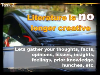 Is literature really such a creative subject