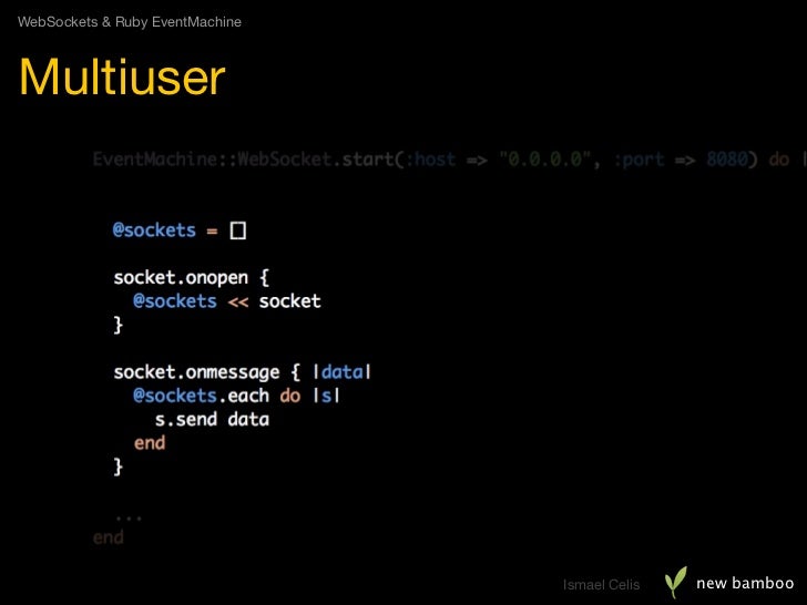 sockets and Ruby EventMachine