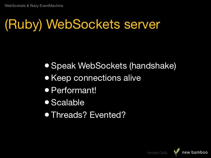 sockets and Ruby EventMachine