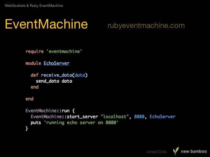 sockets and Ruby EventMachine