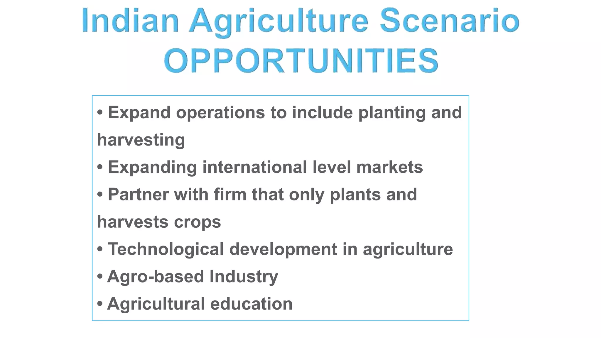 agriculture of india ppt | PPTX