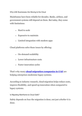 Is Mainframe to Cloud Migration Safe in UAE.pdf