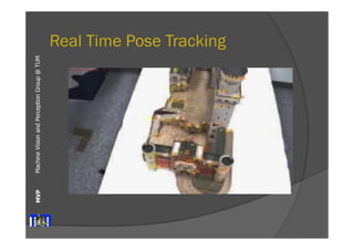 Machine Vision and Perception MVP Group @ TUM 
Real Time Pose Tracking 
 