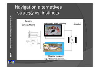 Machine Vision and Perception MVP Group @ TUM 
Navigation alternatives 
- strategy vs. instincts 
 