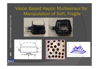Machine Vision and Perception MVP Group @ TUM 
Vision Based Haptic Multisensor for 
Manipulation of Soft, Fragile 
Objects 
 