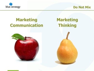 Do Not Mix Marketing Communication Marketing Thinking