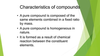 Is Compound Pure Is matter around us pure class 9 PPT | PPTX