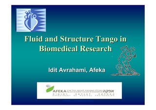 Fluid and Structure Tango in
    Biomedical Research

      Idit Avrahami, Afeka



           ISMBE, I.Avrahami, Afeka
 