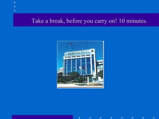 Take a break, before you carry on! 10 minutes.
 