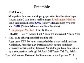 Ism code reminder lesson