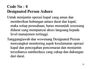 Ism code reminder lesson