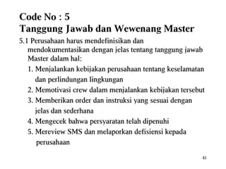 Ism code reminder lesson