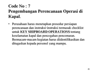 Ism code reminder lesson