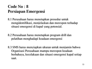 Ism code reminder lesson