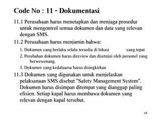 Ism code reminder lesson