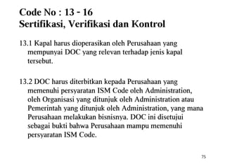 Ism code reminder lesson