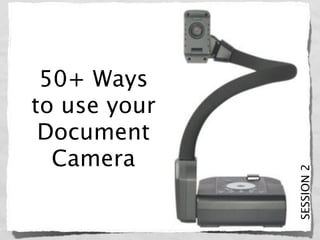 50+ Ways
to use your
 Document
  Camera




              SESSION 2
 