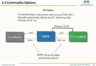 Levent Yilmaz I Summer 2019 I ISM 2019 112
3.3 Commodity Options
Constellation Group, 2008
 