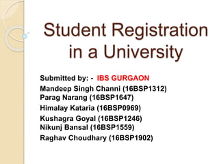Student Registration in a University | PPT