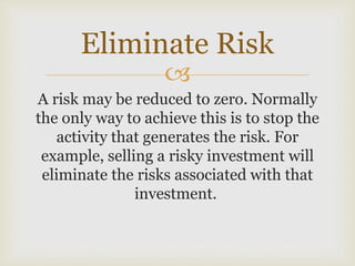 Risk Controlling in ISM | PPTX