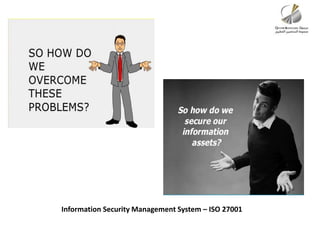 Solution to such situations.....??
Information Security Management System – ISO 27001
 