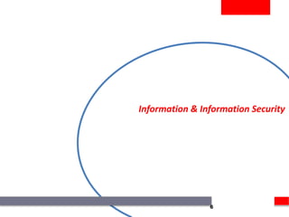 Information & Information Security
6
 