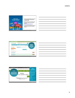 2/20/15	
  
6	
  
www.yourawesomedomain.com
 