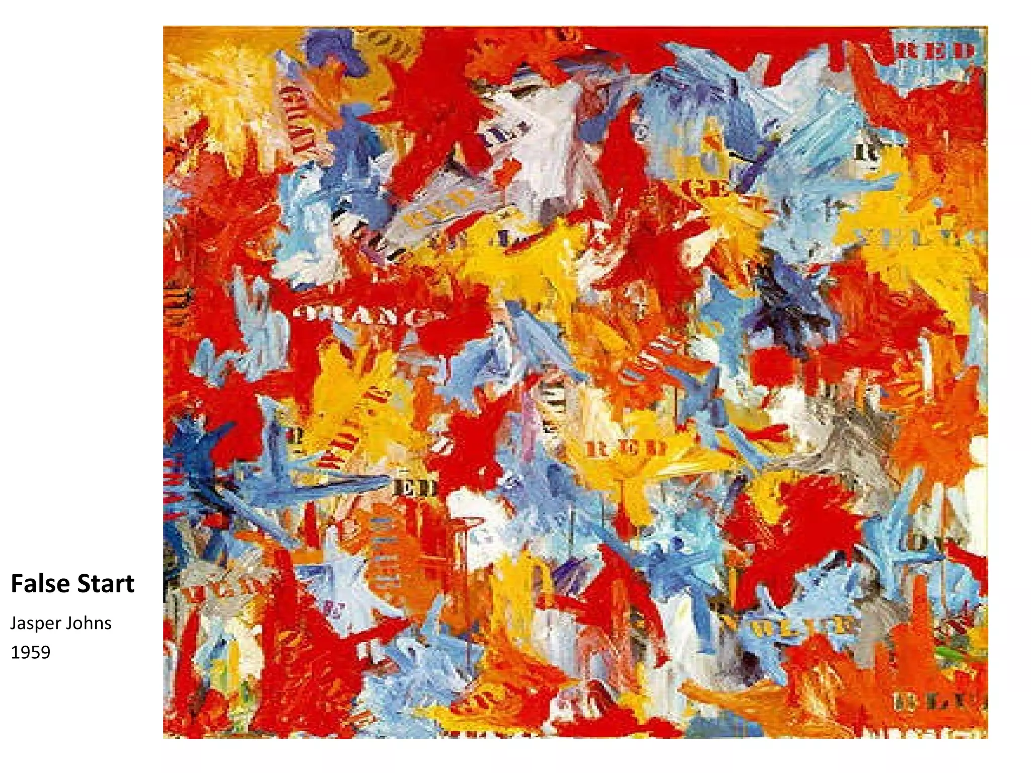 False Start Jasper Johns 1959 