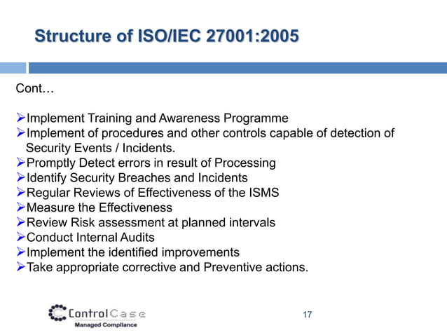 Information Security Management System ISO/IEC 27001:2005 | PPTX