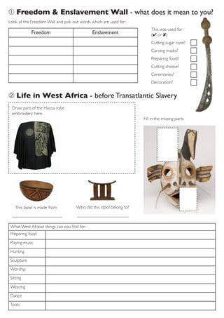 Slavery museum wsheets | PDF | Free Download