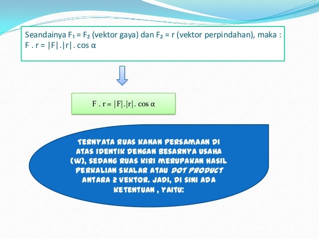 Power point usaha pada vektor satuan i,j,k