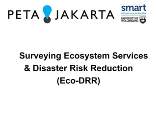 Surveying Ecosystem Services 
& Disaster Risk Reduction 
(Eco-DRR) 
 