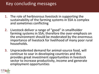 Role of herbivores in sustainable agriculture in sub-Saharan Africa