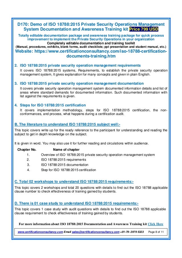 Iso 18788 Checklist.pdf Iso 18788-documents | PDF