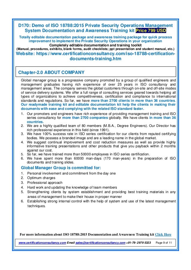 Iso 18788 Checklist.pdf Iso 18788-documents | PDF