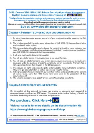 Iso 18788 Checklist.pdf Ready-to-use Documentation for ISO 18788 with Training Kit - Free Demo ...