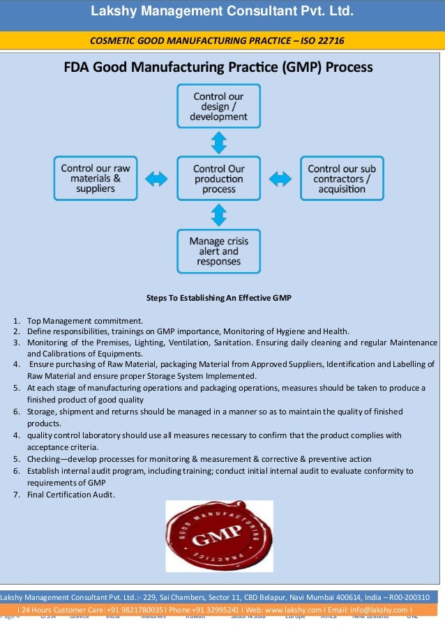 Iso 22716 certification Iso 22716 certification