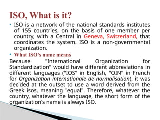 Comprehensive Overview of ISO Standards and Their Applications | PPTX
